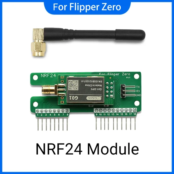 Flipper Zero Wireless Sniffer & Mouse Jacker – NRF24L01 GPIO Dev Board