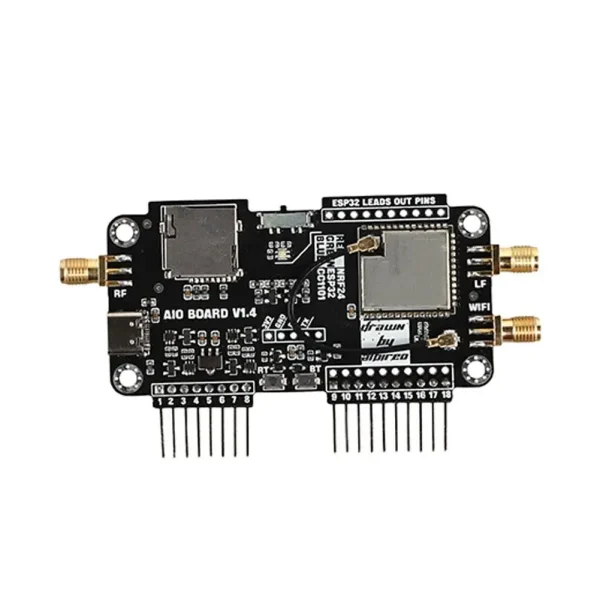 For Flipper Zero Multiboard Expansion Board 2.4G Module Expansion NRF Mousejacker Wifi ESP32 Expansion High Gain CC1101 Module