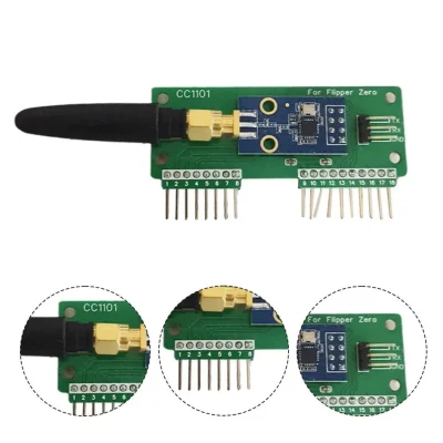 Flipper Zero CC1101 Module – 433MHz Sub-GHz GPIO Antenna DevBoard